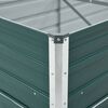 vidaXL Ζαρντινιέρα Υπερυψωμένη Πράσινη 400x80x77 εκ. Γαλβαν. Χάλυβας
