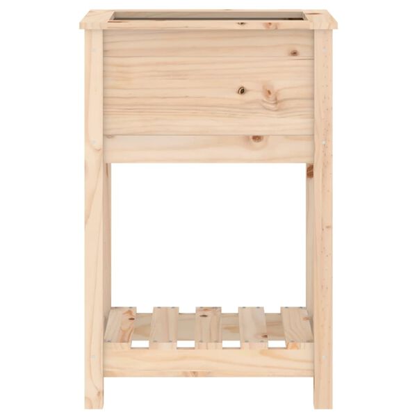vidaXL Ζαρντινιέρα με Ράφι 54 x 34,5 x 81 εκ. από Μασίφ Ξύλο Πεύκου