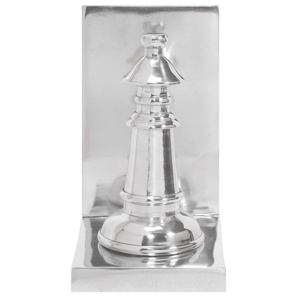 vidaXL Βιβλιοστάτες 2 pcs Ασημί 11 x 12 x 19.5 εκ. Αλουμίνιο
