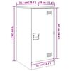vidaXL Ντουλάπι Πράσινο Λαδί 34,5 x 39 x 73 εκ. από Ατσάλι