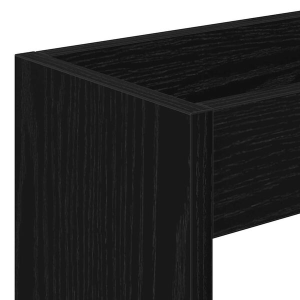 vidaXL Λεπτό Καρότσι Αποθήκευσης Μαύρη Οξυά 60 x 18 x 70 εκ