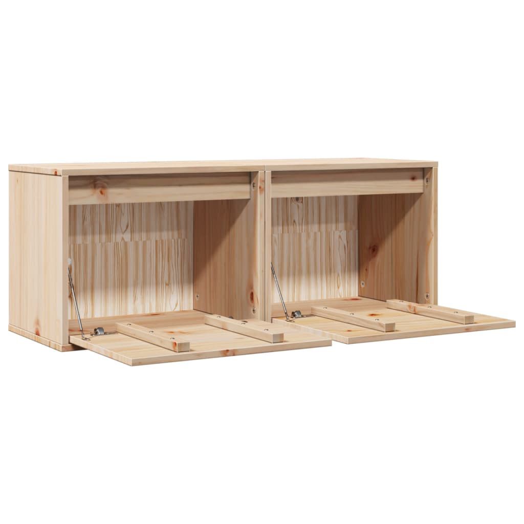 vidaXL Ντουλάπια Τοίχου 2 τεμ. 45 x 30 x 35 εκ. από Μασίφ Ξύλο Πεύκου