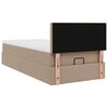 vidaXL Οθωμανικό κρεβάτι με στρώμα Cappucino 90x190cm Faux Leather