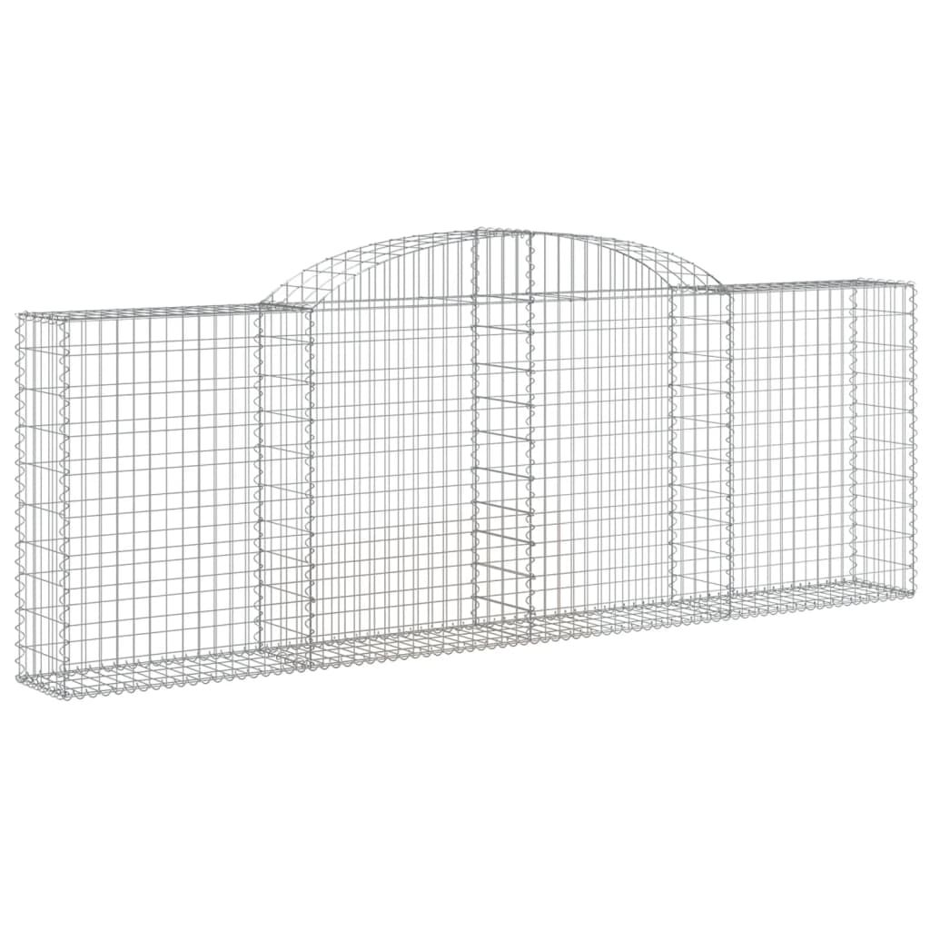 vidaXL Συρματοκιβώτια Τοξωτά 17 τεμ. 300x30x100/120 εκ. Γαλβαν. Ατσάλι