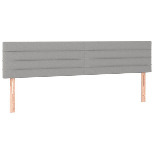 vidaXL Κρεβάτι Boxspring με Στρώμα & LED Αν.Γκρι 120x190εκ. Υφασμάτινο