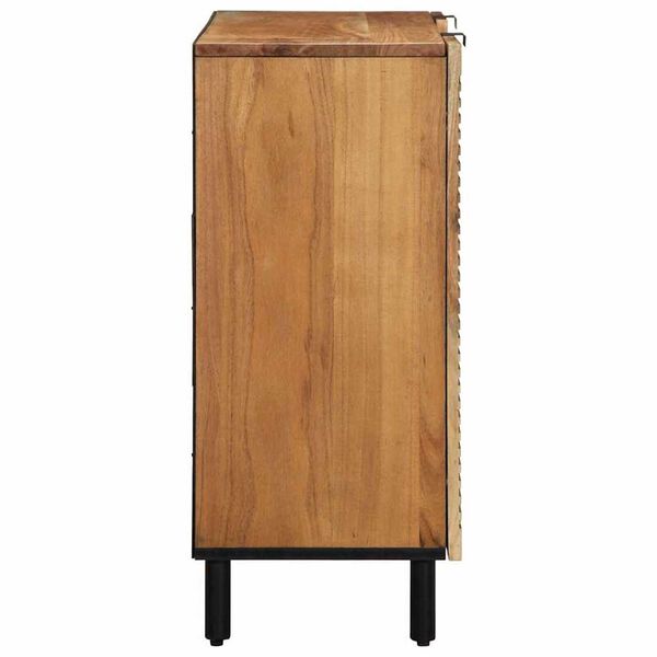vidaXL Πλαϊνό Γραφείο με ράφι Καφέ 90 x 33 x 75 εκ Μασίφ ξύλο ακακίας