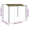 vidaXL Κιόσκι Σκίασης Taupe 3 x 2,4 μ. 180 γρ./μ²
