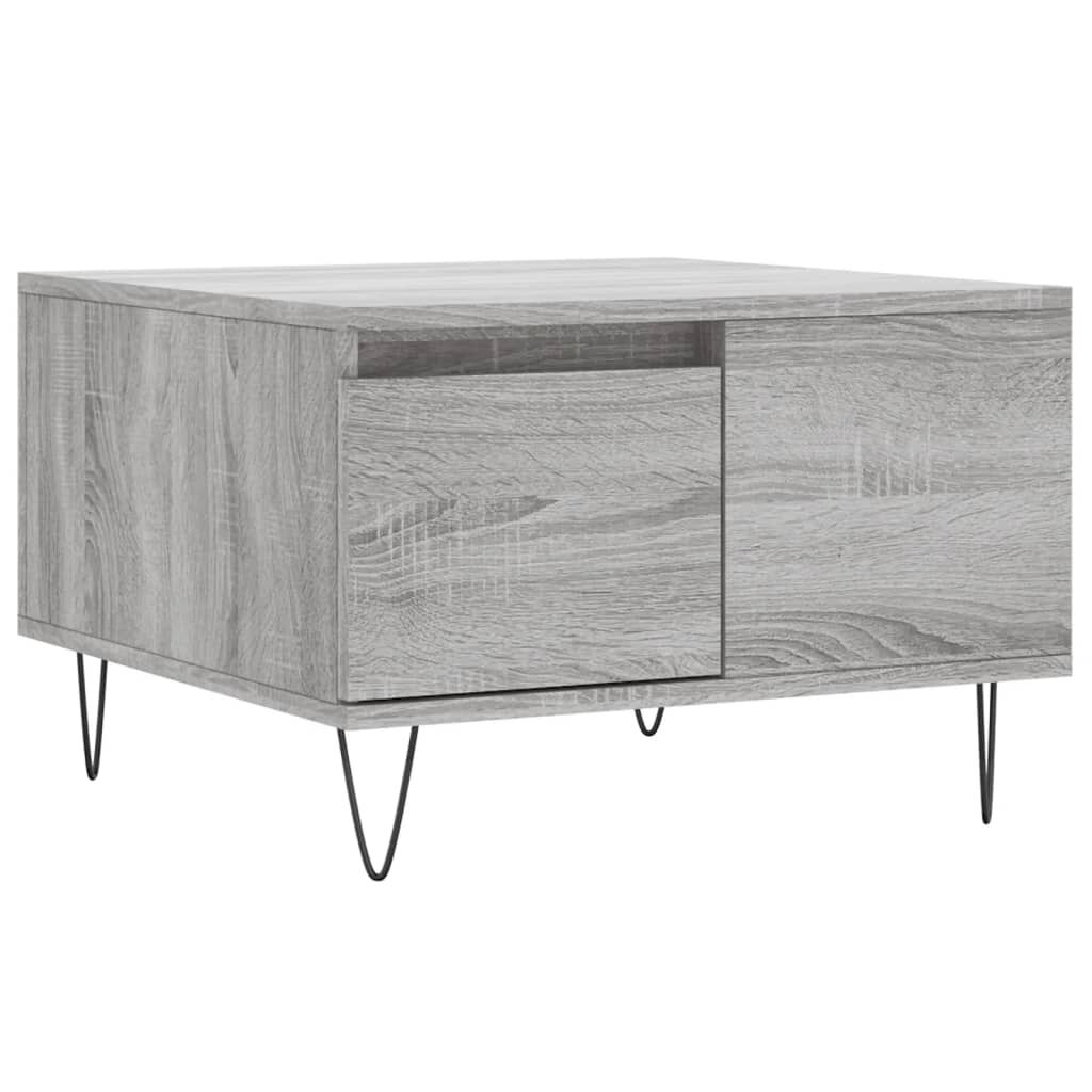 vidaXL Τραπεζάκι Σαλονιού Γκρι Sonoma 55x55x36,5εκ. Επεξεργασμένο Ξύλο