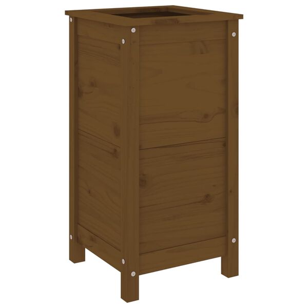 vidaXL Ζαρντινιέρα Μελί 40 x 40 x 78 εκ. από Μασίφ Ξύλο Πεύκου
