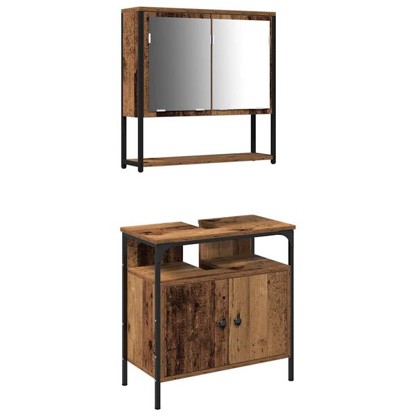 vidaXL &Sigma;&epsilon;&tau; &Epsilon;&pi;ί&pi;&lambda;&omega;&nu; &Mu;&pi;ά&nu;&iota;&omicron;&upsilon; &mu;&epsilon; &rho;ά&phi;&iota; 2 pcs &Kappa;&alpha;&phi;έ &Epsilon;&pi;&epsilon;&xi;&epsilon;&rho;&gamma;&alpha;&sigma;&mu;έ&nu;&omicron; &xi;ύ&lambda;&omicron;