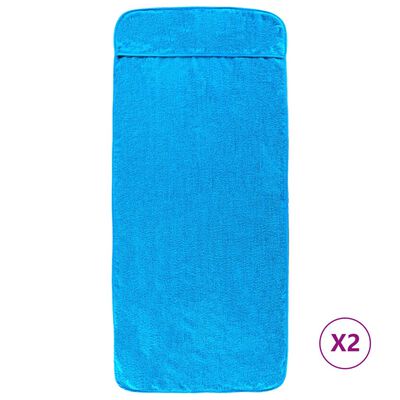 vidaXL Πετσέτες Θαλάσσης 2 τεμ. Τιρκουάζ 60 x 135 εκ. Ύφασμα 400 GSM
