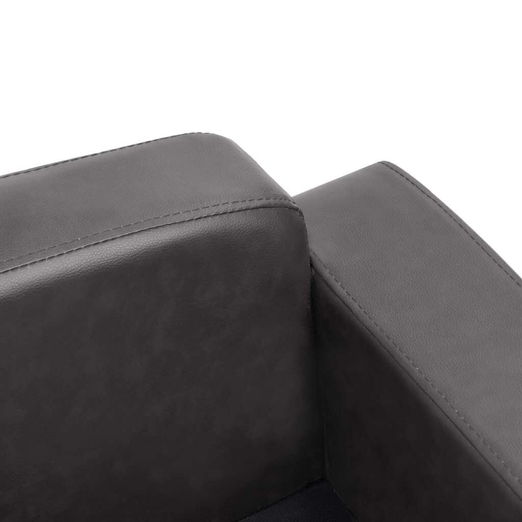 vidaXL Καναπές-Κρεβάτι Σκύλου Γκρι 80x50x40 εκ. από Συνθετικό Δέρμα
