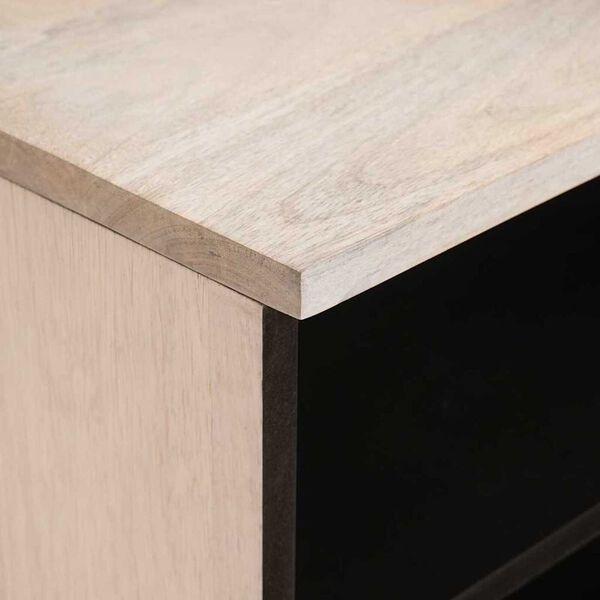 vidaXL Ντουλάπι TV με συρτάρι Λευκό 105 x 33 x 46 εκ Μασίφ ξύλο μάνγκο
