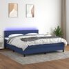 vidaXL &Kappa;&rho;&epsilon;&beta;ά&tau;&iota; Boxspring &mu;&epsilon; &Sigma;&tau;&rho;ώ&mu;&alpha; & LED &Mu;&pi;&lambda;&epsilon; 160x200 &epsilon;&kappa;. &Upsilon;&phi;&alpha;&sigma;&mu;ά&tau;&iota;&nu;&omicron;