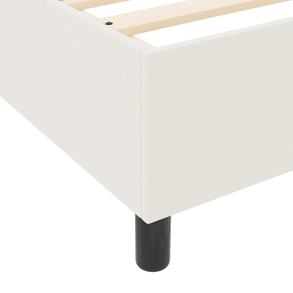 vidaXL Κρεβάτι Box Spring με Στρώμα σε Κρεμ - 140 x 200 εκ - Κόρντουρα