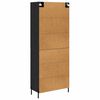 vidaXL Highboard &Mu;&alpha;ύ&rho;&eta; &Omicron;&xi;&upsilon;ά 69,5 x 34 x 180 &epsilon;&kappa;. &Epsilon;&pi;&epsilon;&xi;&epsilon;&rho;&gamma;&alpha;&sigma;&mu;έ&nu;&omicron; &xi;ύ&lambda;&omicron;