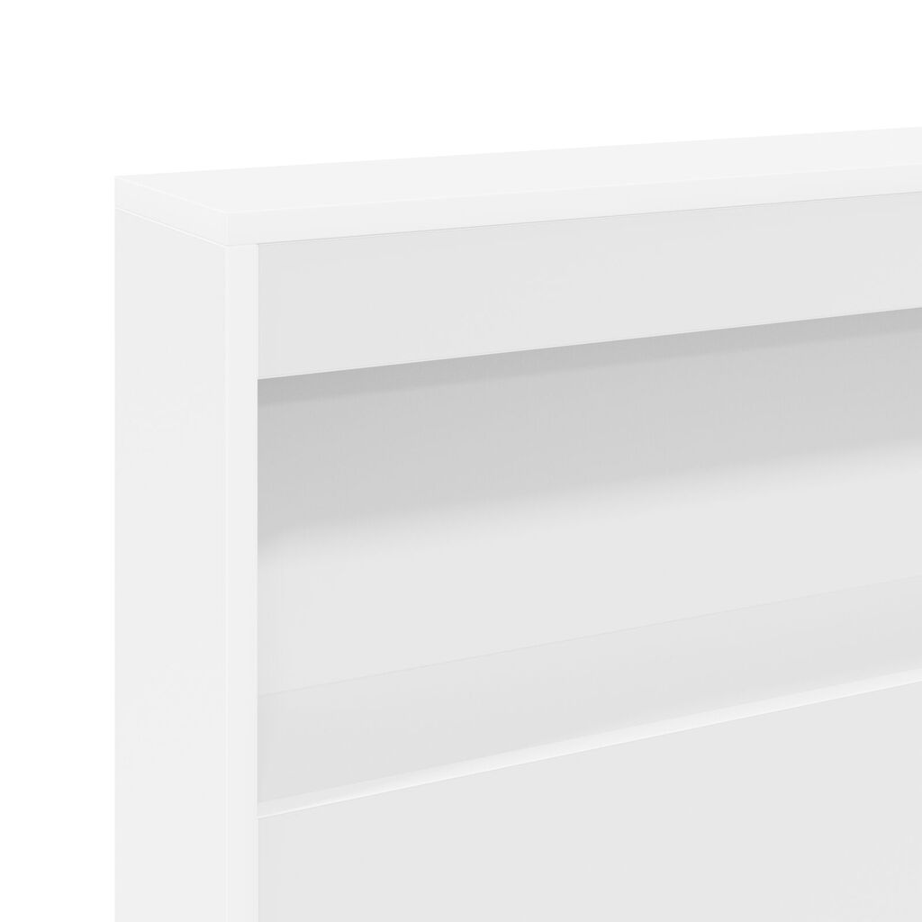 vidaXL Κρεβάτι Βιβλιοθήκης Λευκό 160x200 εκ. Τεχνητό Ξύλο