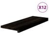 vidaXL &Pi;έ&lambda;&mu;&alpha;&tau;&alpha; &Sigma;&kappa;ά&lambda;&alpha;&sigmaf; 12 &tau;&epsilon;&mu;ά&chi;&iota;&alpha; &Kappa;&alpha;&phi;έ-&Mu;&alpha;ύ&rho;&omicron; 70x25x2 cm