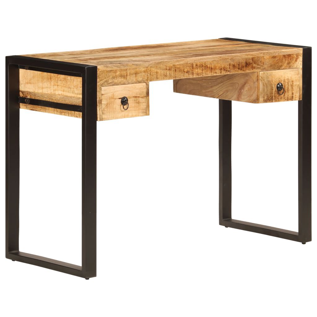 vidaXL Γραφείο με 2 Συρτάρια 110 x 50 x 77 εκ. από Μασίφ Ξύλο Μάνγκο