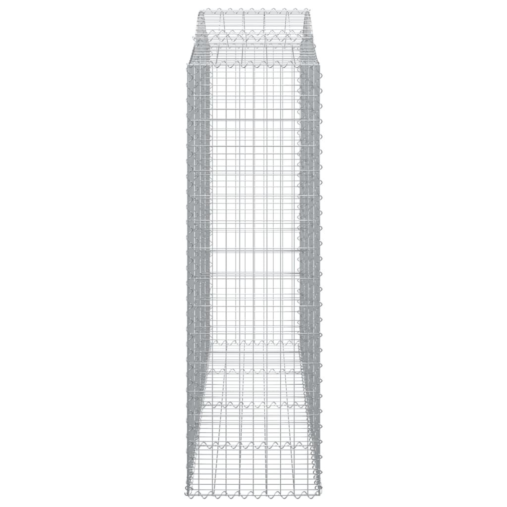 vidaXL Συρματοκιβώτια Τοξωτά 2 τεμ. 200x50x160/180 εκ. Γαλβαν. Ατσάλι