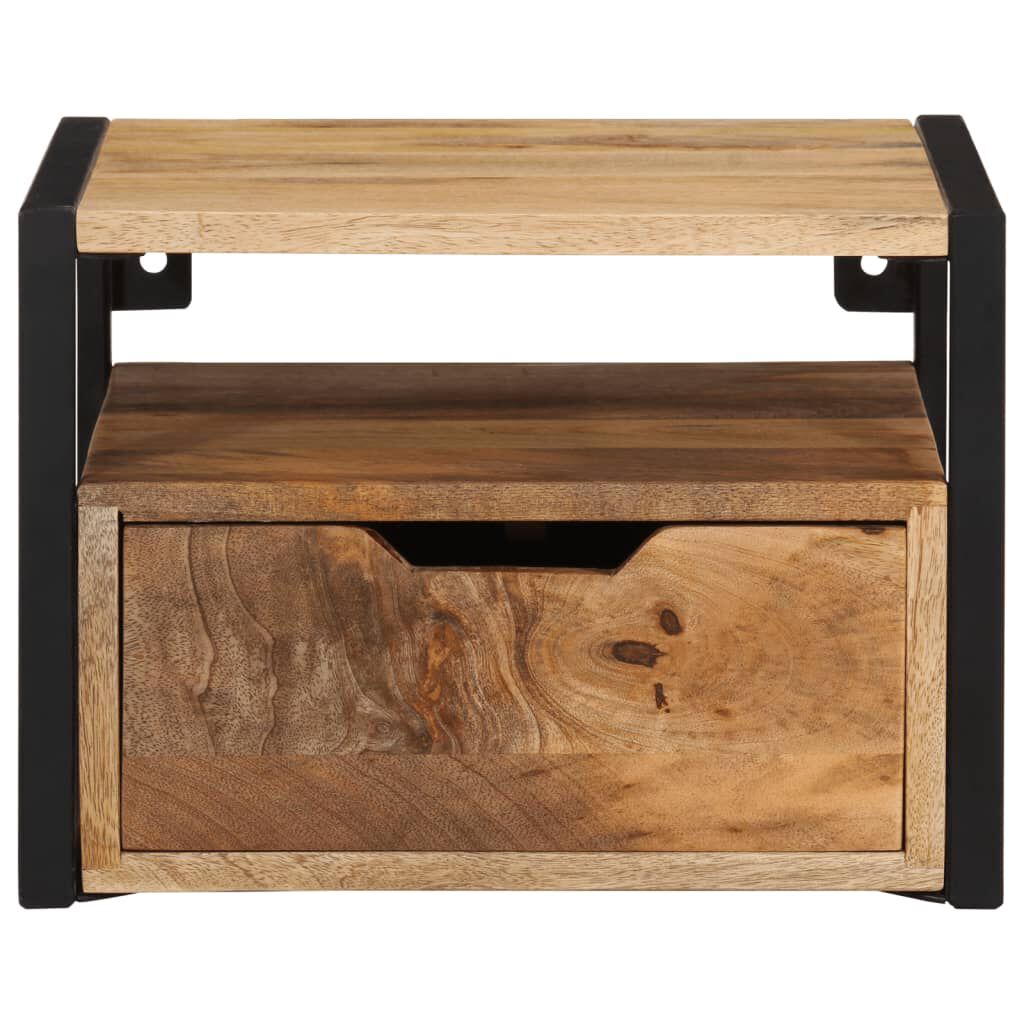 vidaXL Κομοδίνο Επιτοίχιο με Αποθ. Χώρο 35x35x25εκ. Μασίφ Ξύλο Ακακίας