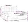 vidaXL Κρεβάτι Boxspring με Στρώμα & LED Taupe 200x200 εκ. Υφασμάτινο
