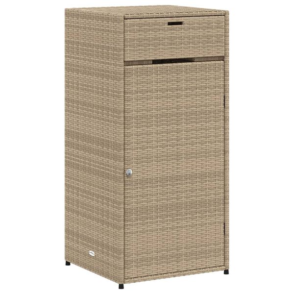 vidaXL Ντουλάπι Αποθήκευσης Κήπου Beige 55x55x111 εκ. Συνθετικό Ρατάν