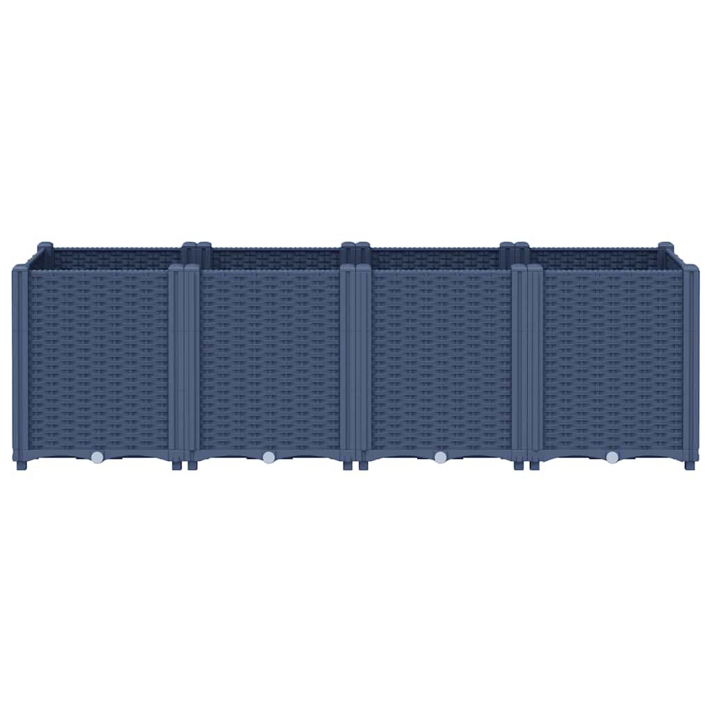 vidaXL Ζαρντινιέρα Κήπου Γκρι 160x40x53 εκ. Πολυπροπυλένιο