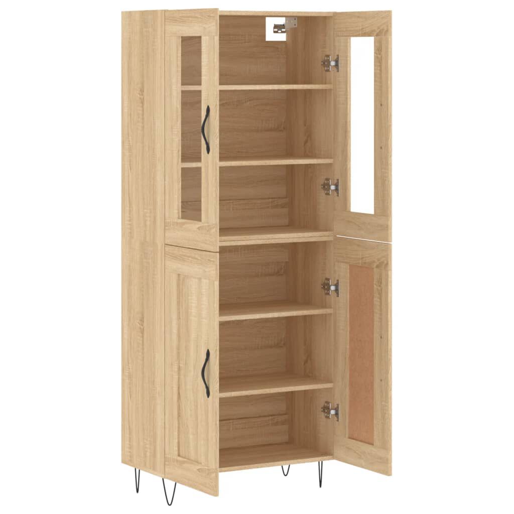 vidaXL Ντουλάπι Sonoma δρυς 69,5 x 34 x 180 εκ. από Επεξεργασμένο Ξύλο