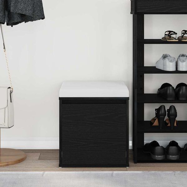 vidaXL Κουτί με συρτάρια με συρτάρι Μαύρη Οξυά 40,5 x 40 x 40 εκ