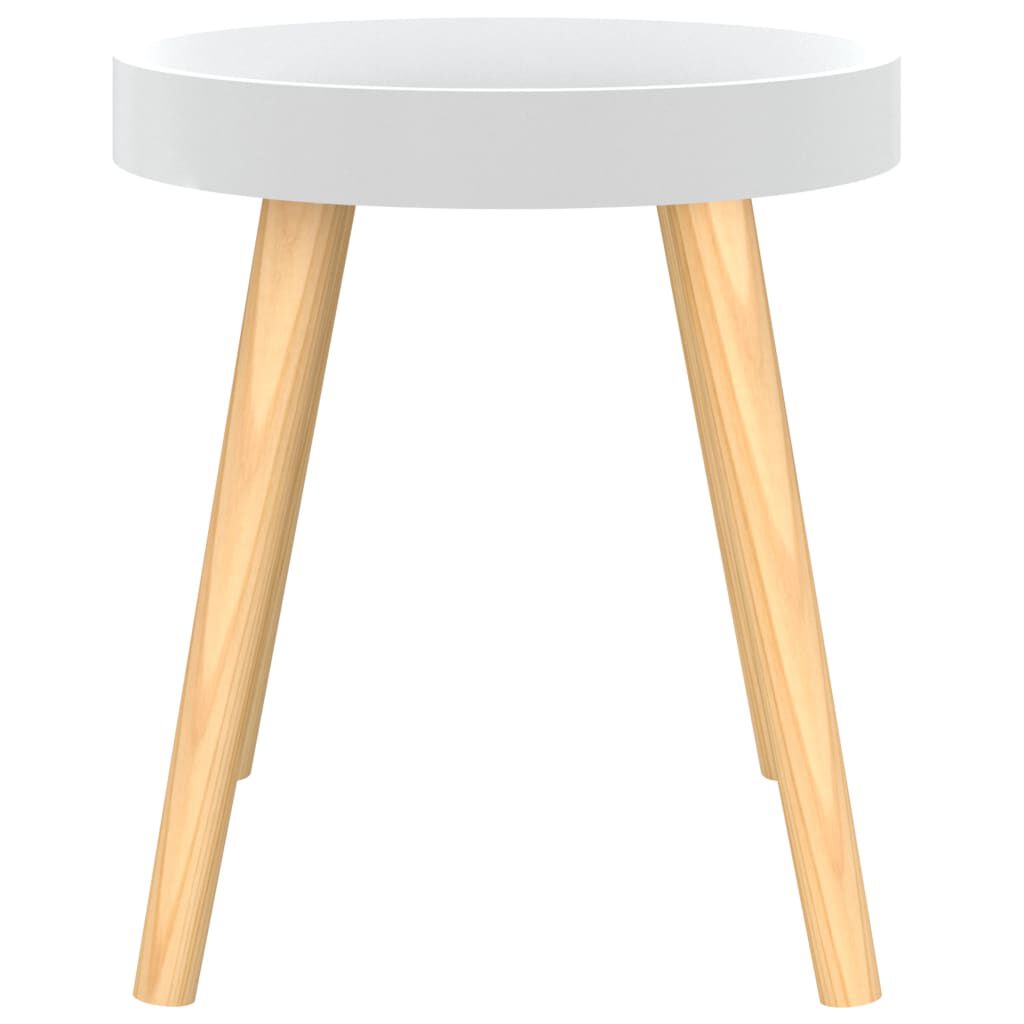 vidaXL Βοηθητικό Τραπέζι Λευκό 38 x 38 x 40 εκ. Επεξ. Ξύλο&Μασίφ Πεύκο