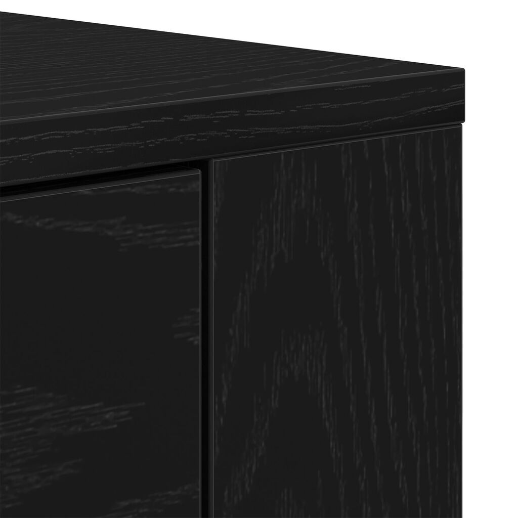 vidaXL Μπουφές Μαύρο Δρυς 33x80x70 εκ. Κατασκευασμένο ξύλο