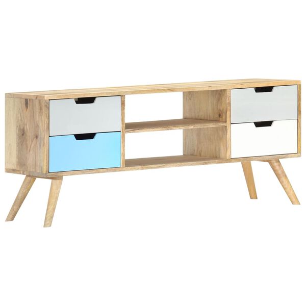 vidaXL Έπιπλο Τηλεόρασης 110 x 35 x 48 εκ. από Μασίφ Ξύλο Μάνγκο