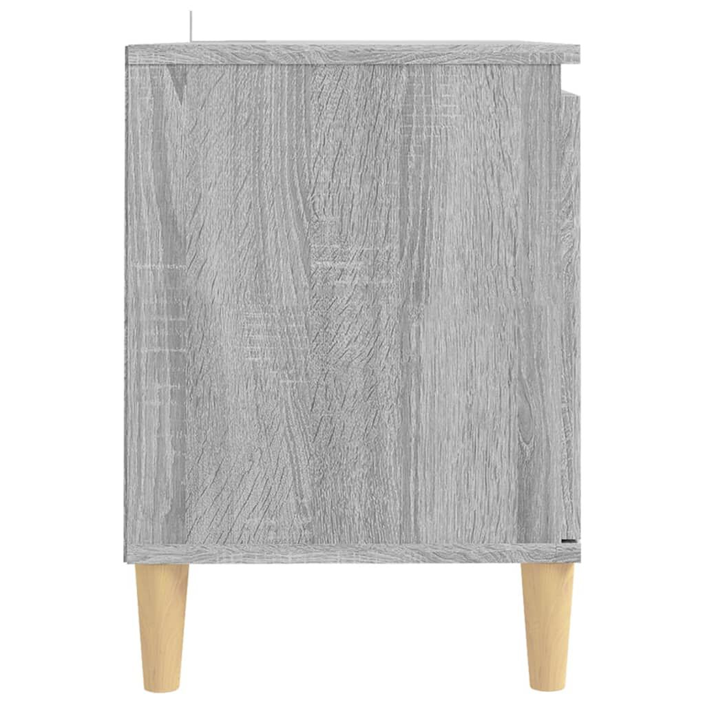 vidaXL Έπιπλο Τηλεόρασης Γκρι Sonoma 103,5x35x50 εκ Μασίφ Ξύλινα Πόδια
