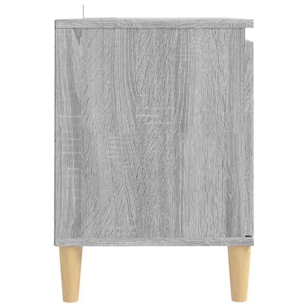 vidaXL Έπιπλο Τηλεόρασης Γκρι Sonoma 103,5x35x50 εκ Μασίφ Ξύλινα Πόδια
