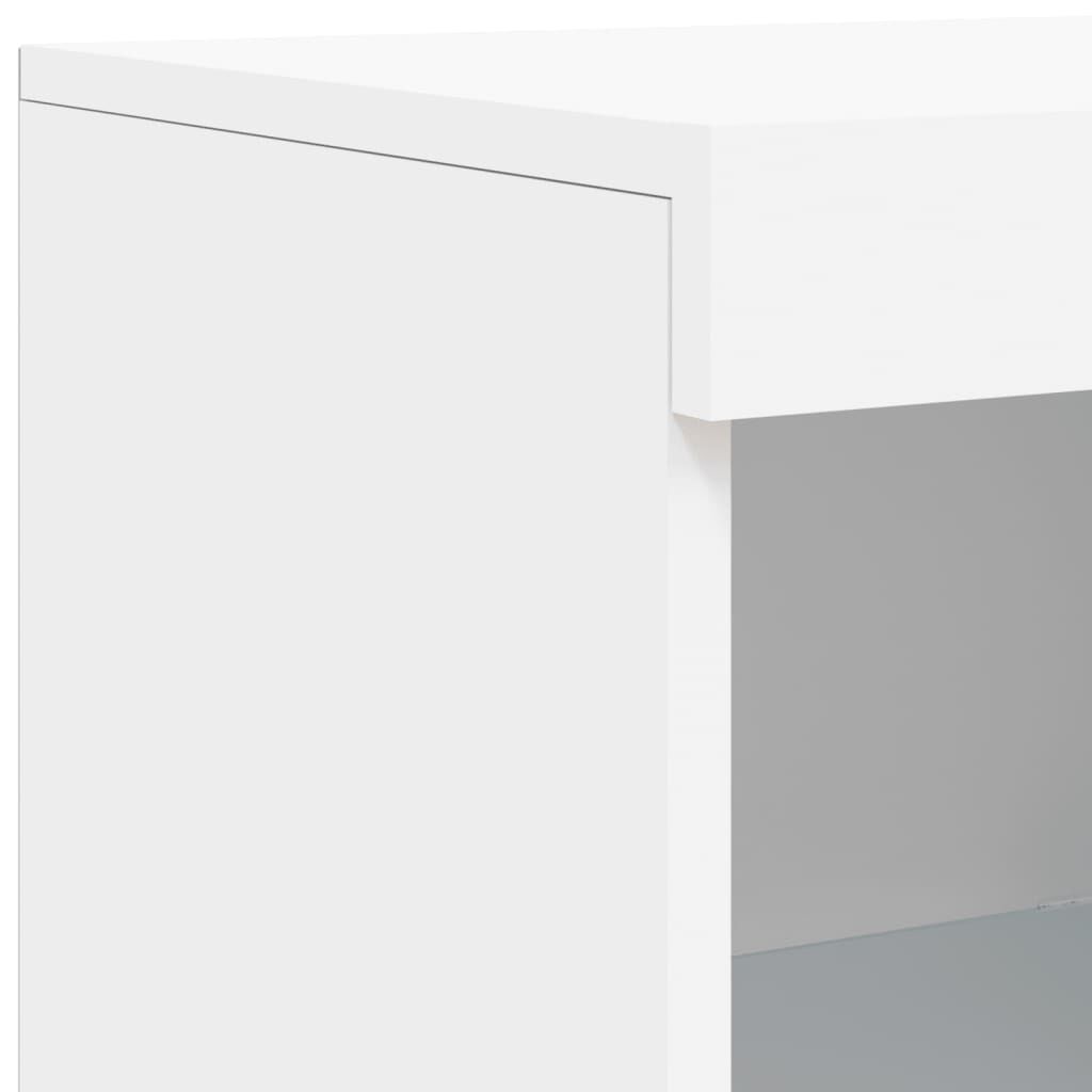 vidaXL Μπουφέδες με Φώτα LED 3 τεμ. Λευκοί από Επεξεργασμένο Ξύλο