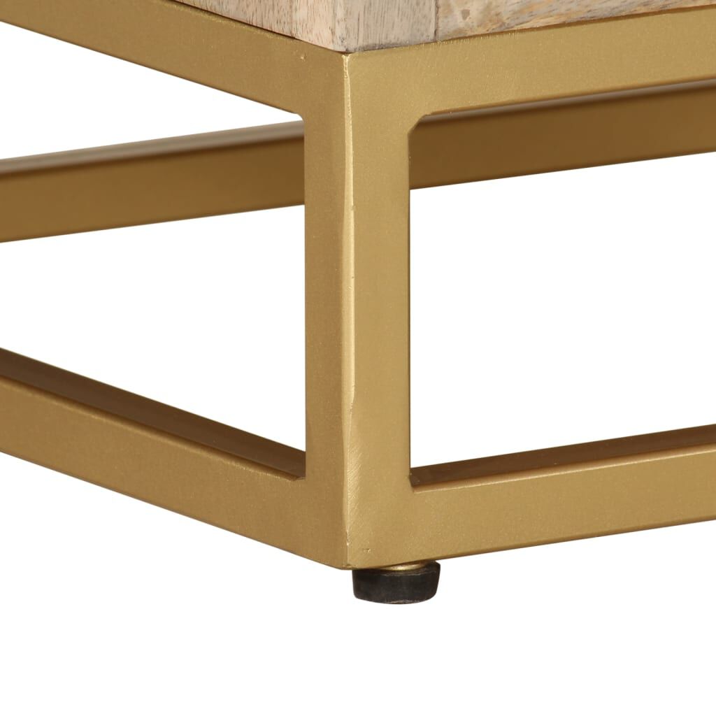 vidaXL Έπιπλο Τηλεόρασης 110 x 30 x 40 εκ. Μασίφ Ξύλο Μάνγκο & Σίδηρος