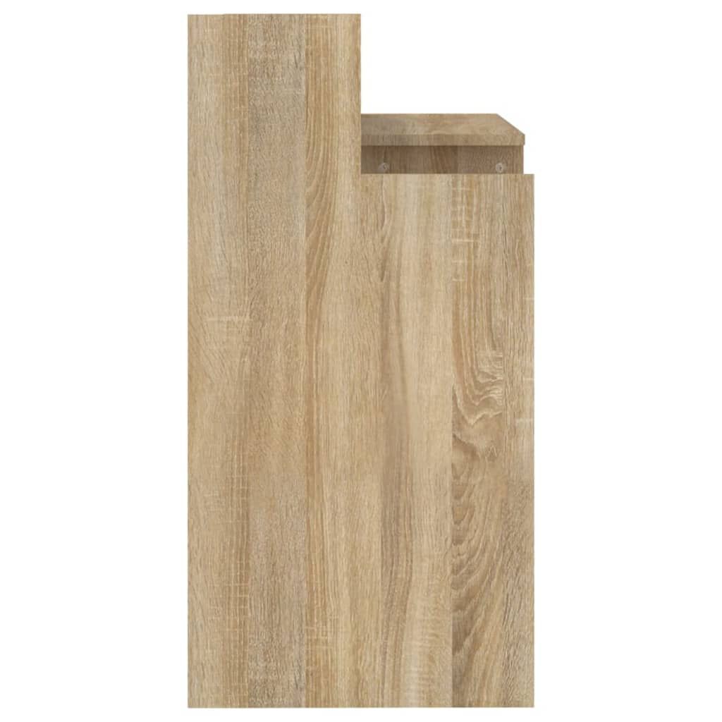 vidaXL Γραφείο με LED Sonoma δρυς 97x45x90 εκ. Επεξεργ. Ξύλο