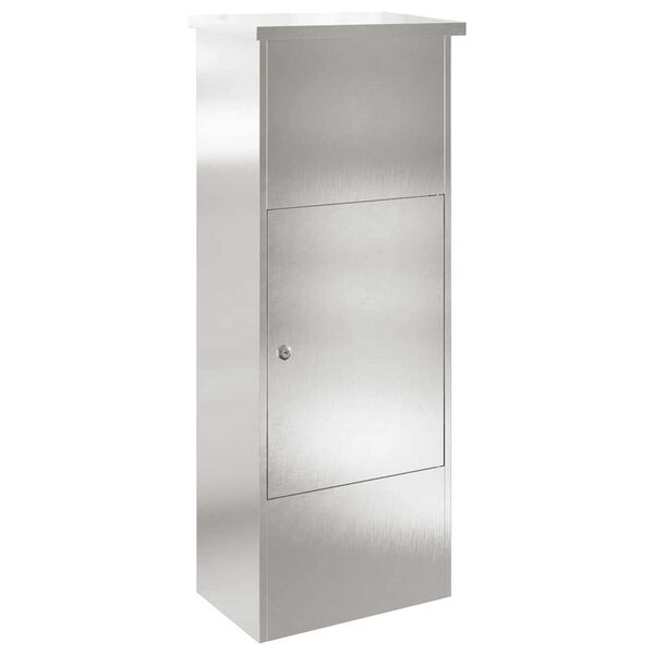 vidaXL Θυρίδα Πακέτων Μαύρο 44.5 x 29 x 110.5 εκ Ανοξείδωτο ατσάλι