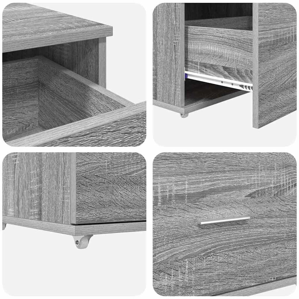 vidaXL Γραφείο Γκρι sonoma 131.5 x 50 x 106.5 εκ. Επεξεργασμένο ξύλο