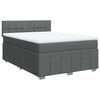 vidaXL Κρεβάτι Boxspring με Στρώμα Σκούρο Γκρι 160x200 εκ Υφασμάτινο