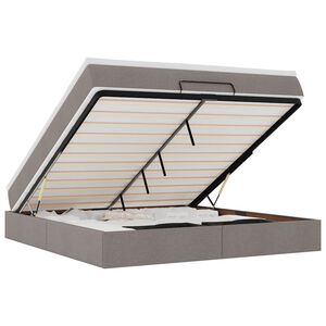 vidaXL &Omicron;&theta;&omega;&mu;&alpha;&nu;&iota;&kappa;ό &kappa;&rho;&epsilon;&beta;ά&tau;&iota; &mu;&epsilon; &sigma;&tau;&rho;ώ&mu;&alpha; Taupe 160x200cm ύ&phi;&alpha;&sigma;&mu;&alpha;