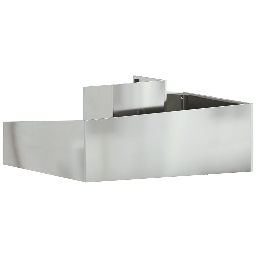 vidaXL Γλάστρα Κήπου Ασημί 100 x 100 x 50 cm Γαλβανισμένος χάλυβας