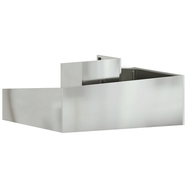vidaXL Γλάστρα Κήπου Ασημί 100 x 100 x 50 cm Γαλβανισμένος χάλυβας