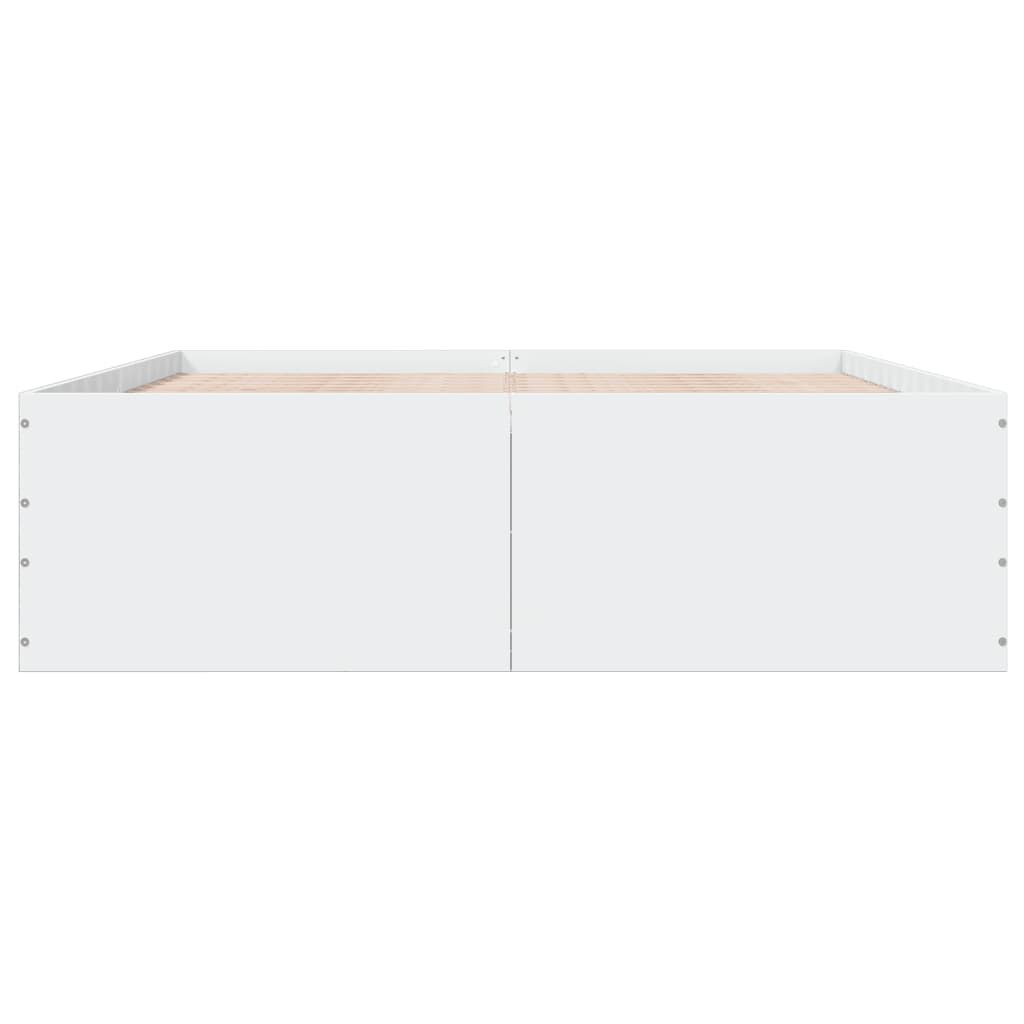 vidaXL Πλαίσιο Κρεβατιού Λευκό 160x200 εκ. Επεξεργασμένο Ξύλο