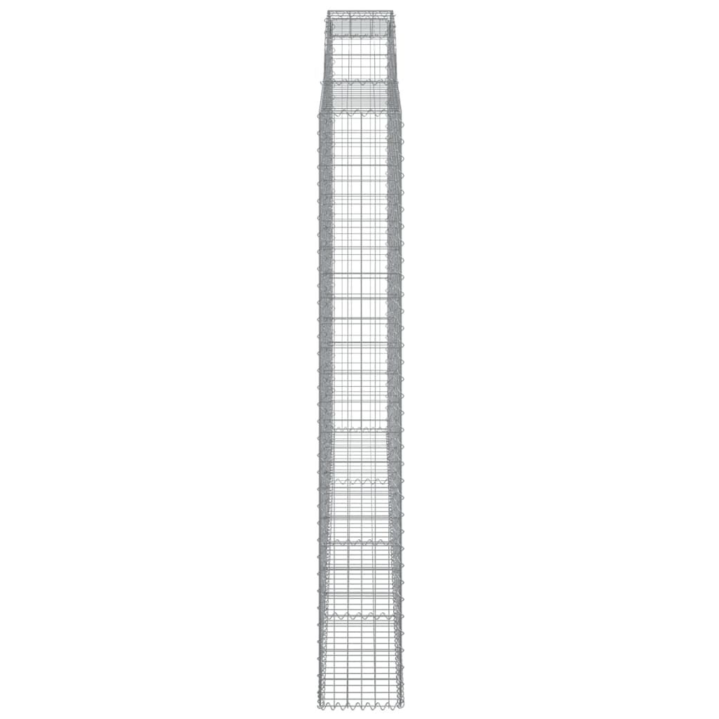 vidaXL Συρματοκιβώτια Τοξωτά 5 τεμ. 300x30x220/240 εκ. Γαλβαν. Ατσάλι