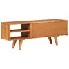 vidaXL Ντουλάπι TV με ράφι Καφέ 110 x 30 x 40 cm Στερεό Ξύλο Ακακίας
