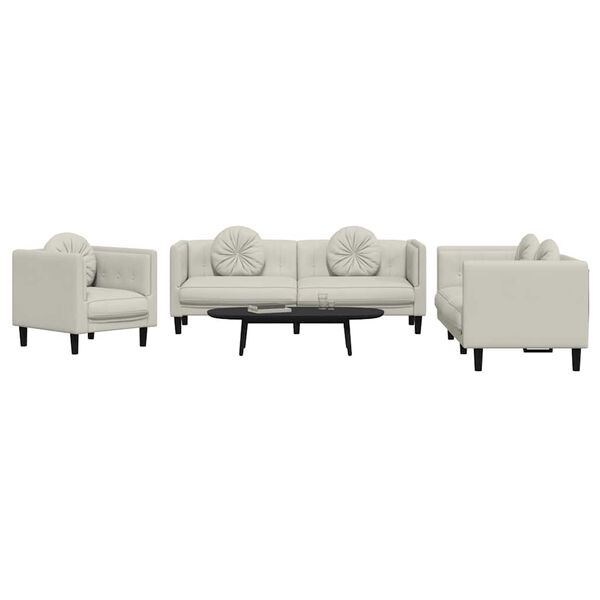 vidaXL &Sigma;&epsilon;&tau; &Sigma;&alpha;&lambda;&omicron;&nu;&iota;&omicron;ύ 3 &Tau;&epsilon;&mu;&alpha;&chi;ί&omega;&nu; &Kappa;&rho;&epsilon;&mu; &Beta;&epsilon;&lambda;&omicron;ύ&delta;&iota;&nu;&omicron; &mu;&epsilon; &Mu;&alpha;&xi;&iota;&lambda;ά&rho;&iota;&alpha;