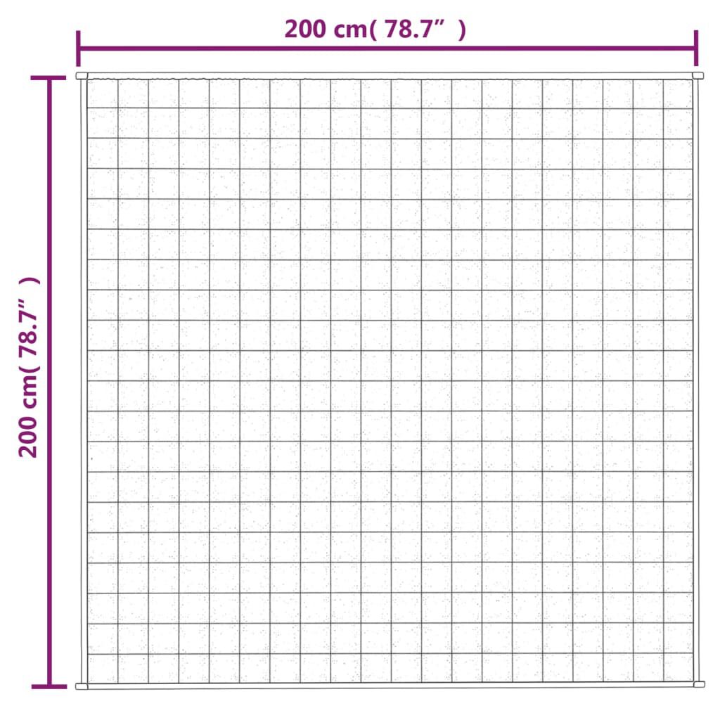 vidaXL Κουβέρτα Βαρύτητας Ανοιχτό Κρεμ 200 x 200 εκ. 13 κ. Υφασμάτινη