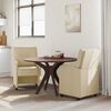 vidaXL Καρέκλες φαγητού με τροχούς 2 pcs Κρεμ 57 x 67 x 95 εκ ύφασμα